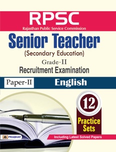 RPSC Rajasthan Public service Commission Senior Teacher (Secondary Edu...